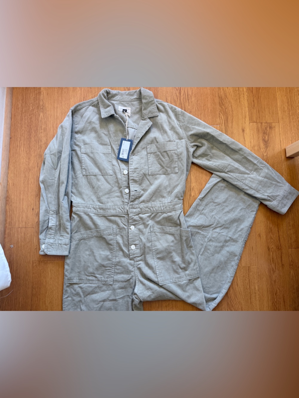 Universal Thread sage green Button-Front Utility Jumpsuit